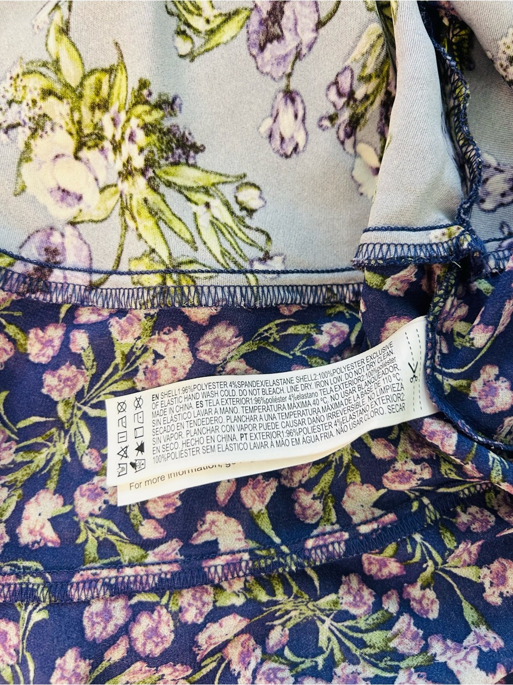 Forever 21 Womens Navy Floral Ruffle Mini Dress Size L NWT - Picture 5 of 8